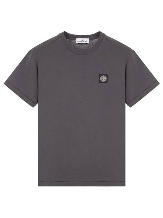 Logo Patch Short Sleeves T-Shirt  Steel Grey - STONE ISLAND - BALAAN 2