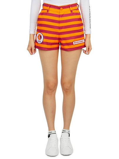 Women's Airline Border Shorts Orange Purple - HORN GARMENT - BALAAN 2