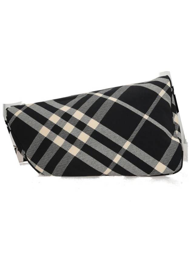 Shield Check Large Messenger Bag Black - BURBERRY - BALAAN 6