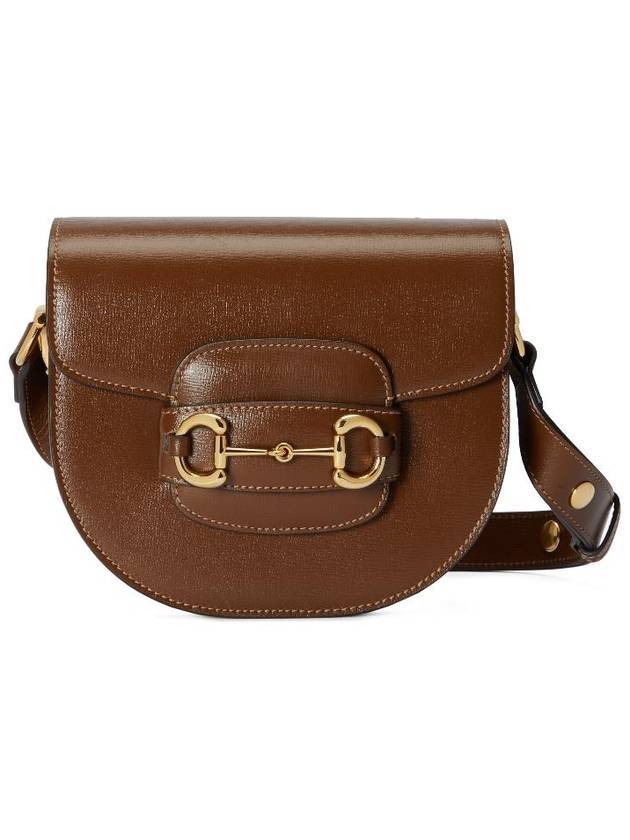 Horsebit 1955 Rounded Mini Leather Cross Bag Brown - GUCCI - BALAAN 1