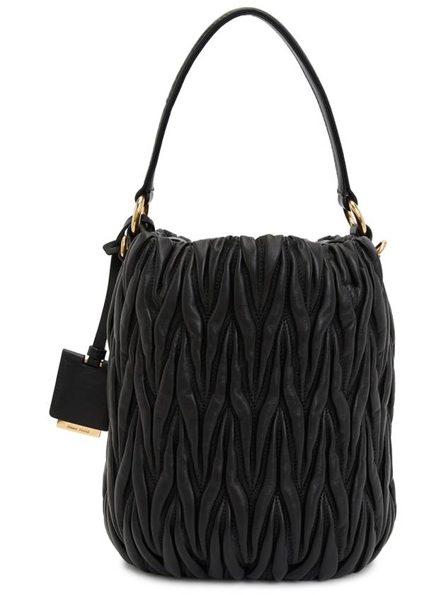 Matelasse Nappa Leather Bucket Bag Black - MIU MIU - BALAAN 5