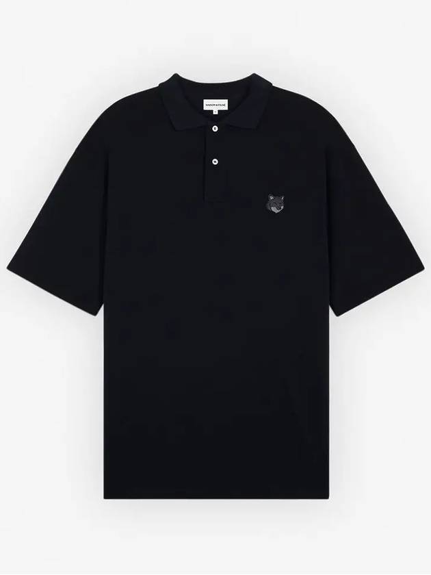 Bold Fox Head Patch Oversized Polo Shirt Black - MAISON KITSUNE - BALAAN 2