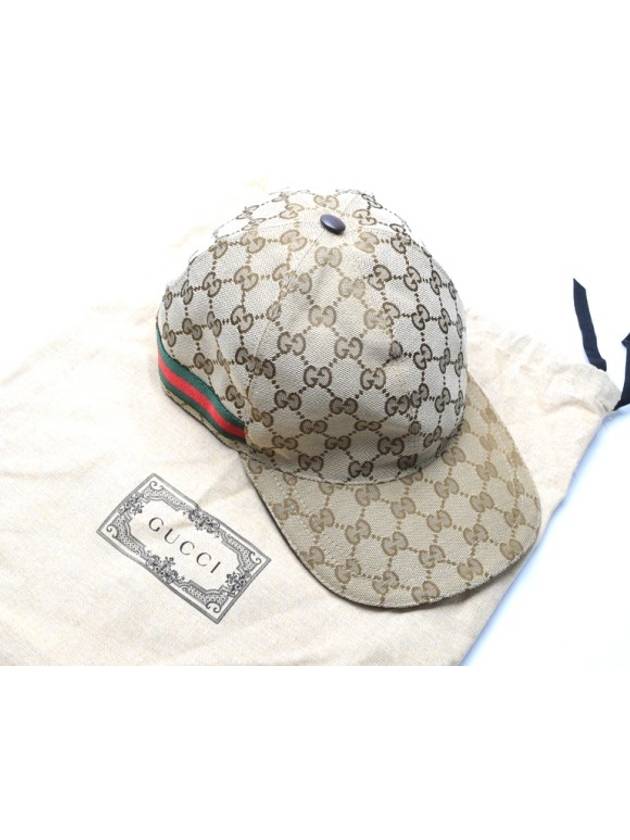 Original GG Web Supreme Canvas Baseball Ball Cap Beige Ebony - GUCCI - BALAAN 2