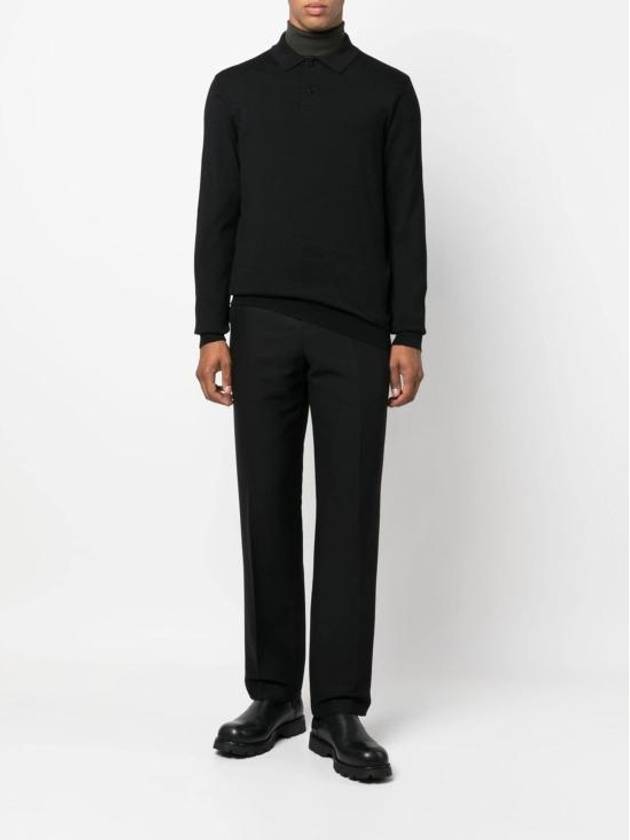 Jacob Logo Polo Knit Top Black - A.P.C. - BALAAN 4