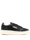 Women's Medalist Goatskin Low Top Sneakers Black - AUTRY - BALAAN 2