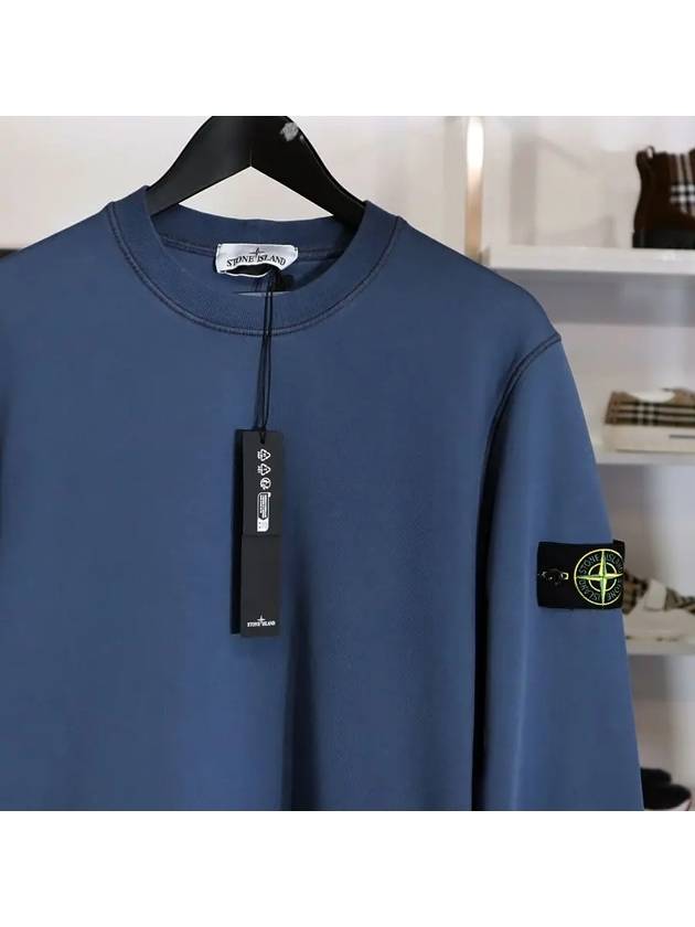 Wappen Patch Garment Dyed Sweatshirt Avio Blue - STONE ISLAND - BALAAN 4