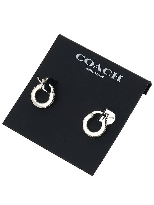 Pave Huggy Earrings C9337 SILVER - COACH - BALAAN 6