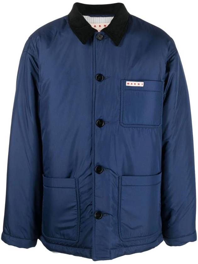 Logo Patch Lightweight Jacket Navy - MARNI - BALAAN 1