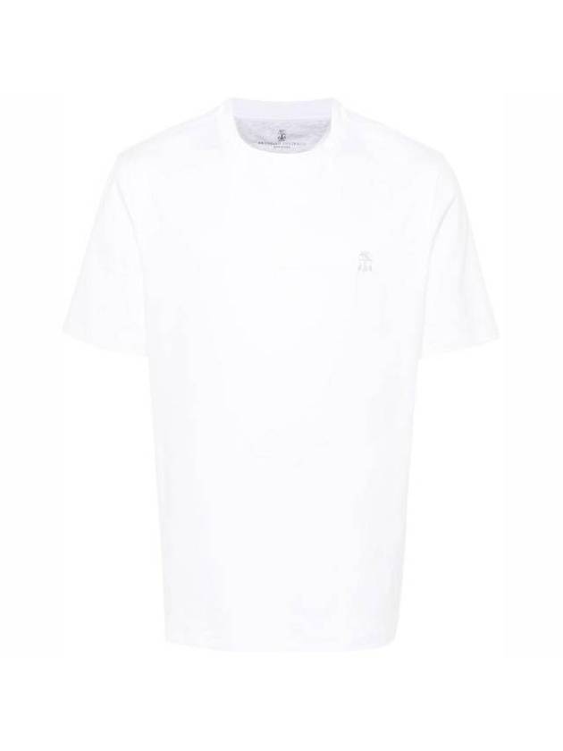Logo Cotton Short-Sleeved T-Shirt White - BRUNELLO CUCINELLI - BALAAN 1