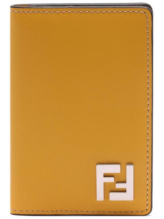 FF Square Leather Card Wallet Yellow - FENDI - BALAAN 2