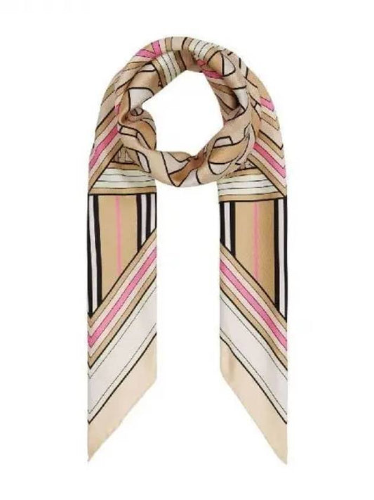 Montage Print Silk Square Scarf Beige Pale Pink - BURBERRY - BALAAN 2