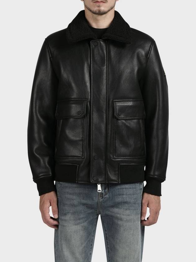 Black Eco Leather Mustang Jacket M GCJP53 - PANICALE - BALAAN 1