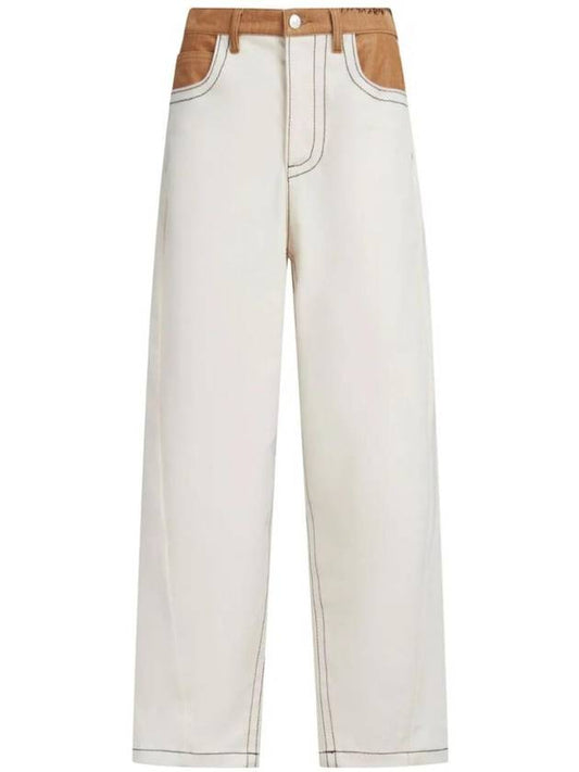 contrast stitch straight pants PAJD0470Q0UTCZ83 - MARNI - BALAAN 1