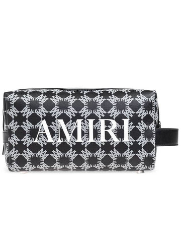 Amiri Monogram Toiletry Bag, Men's, Black - AMIRI - BALAAN 1