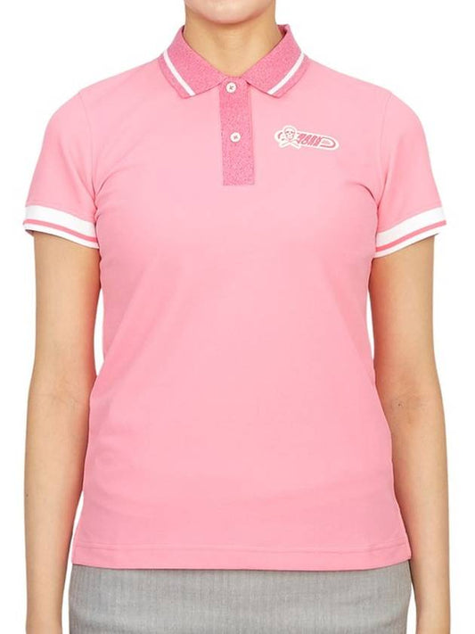 Golf wear women s collar short sleeve t shirt MLW 3B AP08 PINK - MARK & LONA - BALAAN 1