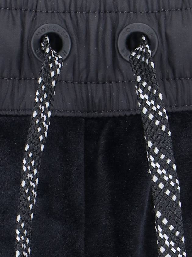 Velvet Drawstring Track Pants Black - MONCLER - BALAAN 6