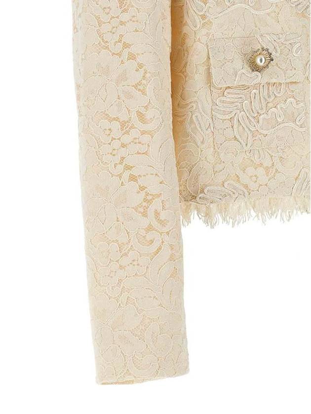 Women's Cord Lace Jacket Cream - SELF PORTRAIT - BALAAN 4