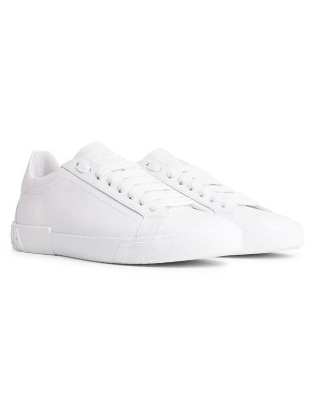 Dolce & Gabbana 'Portofino' White Leather Sneakers - DOLCE&GABBANA - BALAAN 2