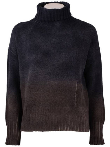 Base Airbrushed Shaded Turtleneck Sweater - BASE MILANO - BALAAN 1