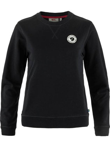 Women's 1960 Logo Badge Long Sleeve T-Shirt Black - FJALL RAVEN - BALAAN 1