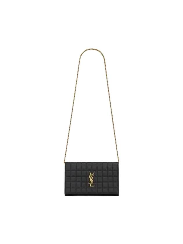 Cassandre Matelassé Leather Cross Bag Black - SAINT LAURENT - BALAAN 3