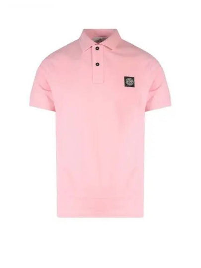 Pique Stretch Cotton Short Sleeve Polo Shirt Pink - STONE ISLAND - BALAAN 2