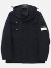 Men's Wappen Patch Ghost Piece Zip-up Jacket Dark Navy - STONE ISLAND - BALAAN 2