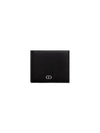 Compact Grained Calfskin CD Icon Signature Half Wallet Black - DIOR - BALAAN 1