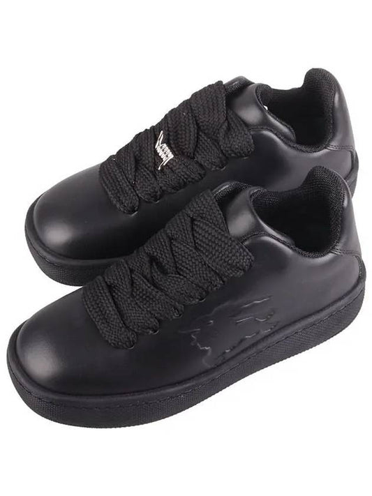 Leather Box Low Top Sneakers Black - BURBERRY - BALAAN 2