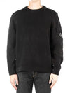 Men's Lens Wappen Pocket Knit Top Black - CP COMPANY - BALAAN 2