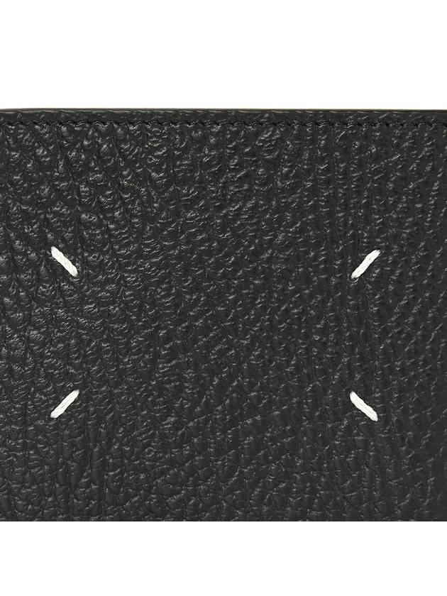 Stitched Leather Bifold Half Wallet Black - MAISON MARGIELA - BALAAN 7