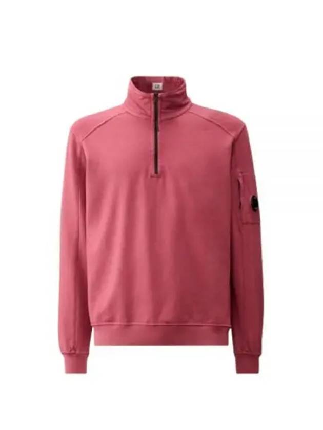 Light Fleece Half Zip-Up Sweatshirt Pink - CP COMPANY - BALAAN 2