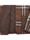 Check Stripe Quilted Bomber Jacket Brown - BURBERRY - BALAAN 11