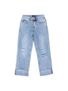 Perfect Basic Washed Destroyed Denim Jeans Blue - GOLD PERCENT - BALAAN 1