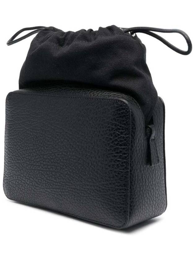 Logo Patch Leather Bucket Cross Bag Black - MAISON MARGIELA - BALAAN 4