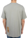 Men's Back Logo Label Cotton Short Sleeve T-Shirt Grey - TEN C - BALAAN 5