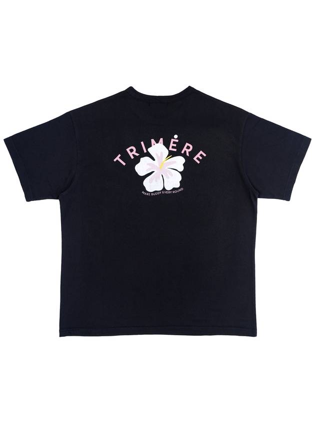 FLORAL GRAPHIC T-SHIRT WOMAN NAVI - TRIMERE - BALAAN 3