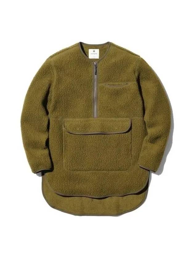 Thermal Boa Fleece Pullover Olive SW 23AU006OL 270082 - SNOW PEAK - BALAAN 1