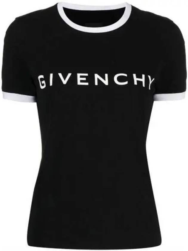 24SS BW70BF3YAC Logo Cotton Acatype Short Sleeve T-Shirt BW70BF3Y 1009310 - GIVENCHY - BALAAN 1