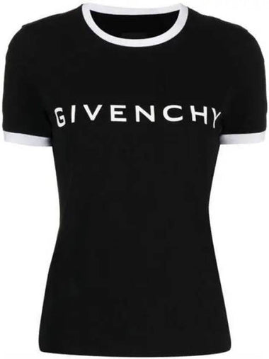 BW70BF3YAC Logo Cotton Acatype Short Sleeve T Shirt BW70BF3Y 270664 1009310 - GIVENCHY - BALAAN 1