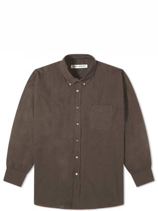 Borrowed Button Down Long Sleeve Shirt Brown - OUR LEGACY - BALAAN 2