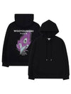 chest logo feather back logo hooded sweatshirt black men's t-shirt W231TS35721B - WOOYOUNGMI - BALAAN.