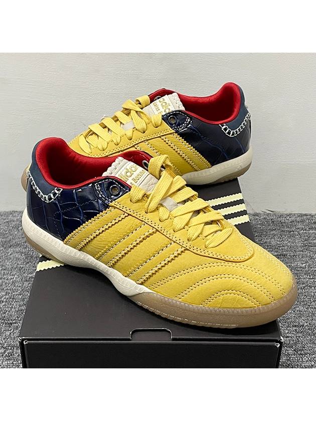 Samba Suede Low Top Sneakers Navy Yellow - ADIDAS - BALAAN 6