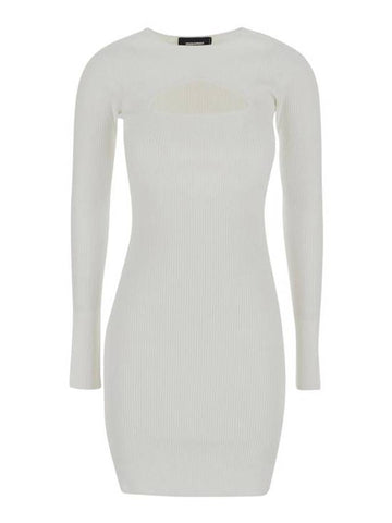 Ribbed Dress Women's White - DSQUARED2 - BALAAN 1