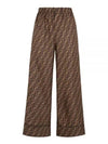 FF brown twill pants - FENDI - BALAAN 2