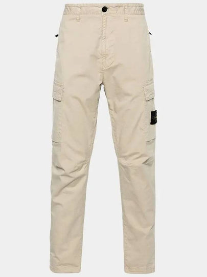 Compass Badge Gabardine Cargo Straight Pants Beige - STONE ISLAND - BALAAN 2