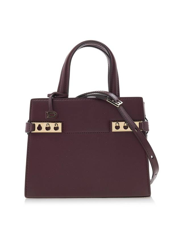 Tempete Crush Silky Calf Leather Tote Bag Rosewood - DELVAUX - BALAAN 2