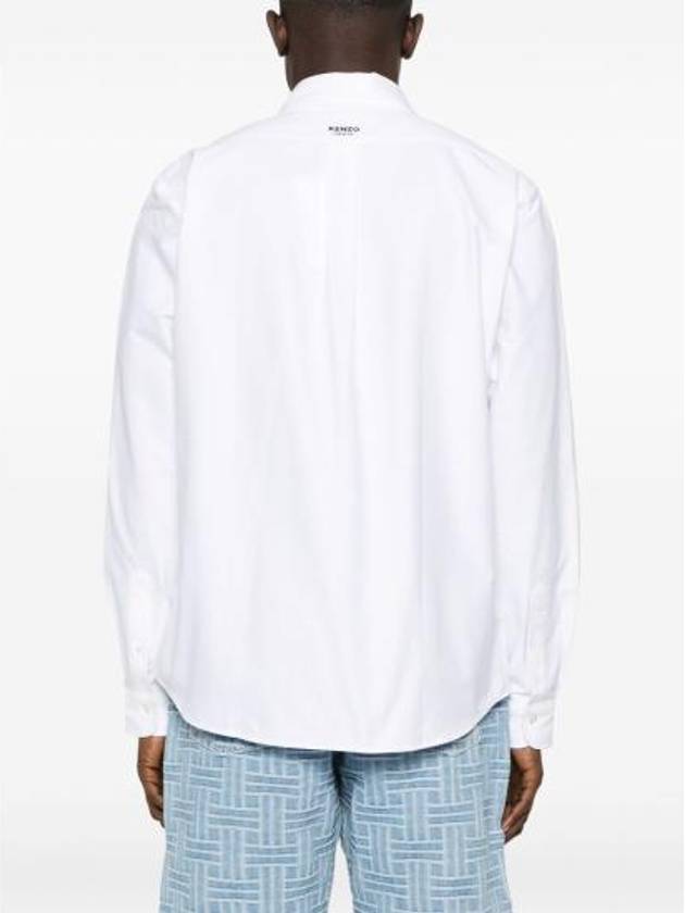 Pop Boke Flower Long Sleeve Shirt White - KENZO - BALAAN 4