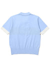 Color block half sleeve knit top SKY BLUE WOMAN - MALBON GOLF - BALAAN 2