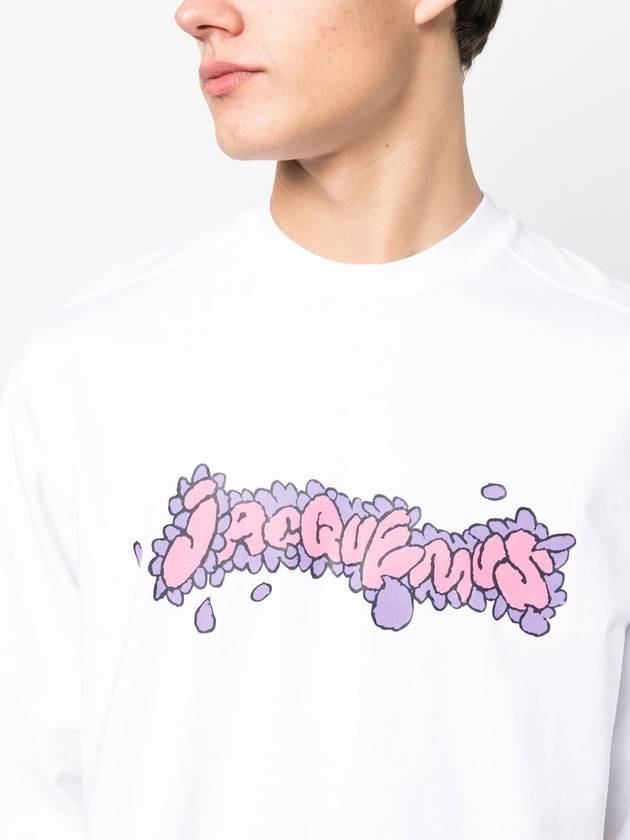 Desenho Manches Longues Daisy Logo Cotton Long Sleeve T-Shirt White - JACQUEMUS - BALAAN 4